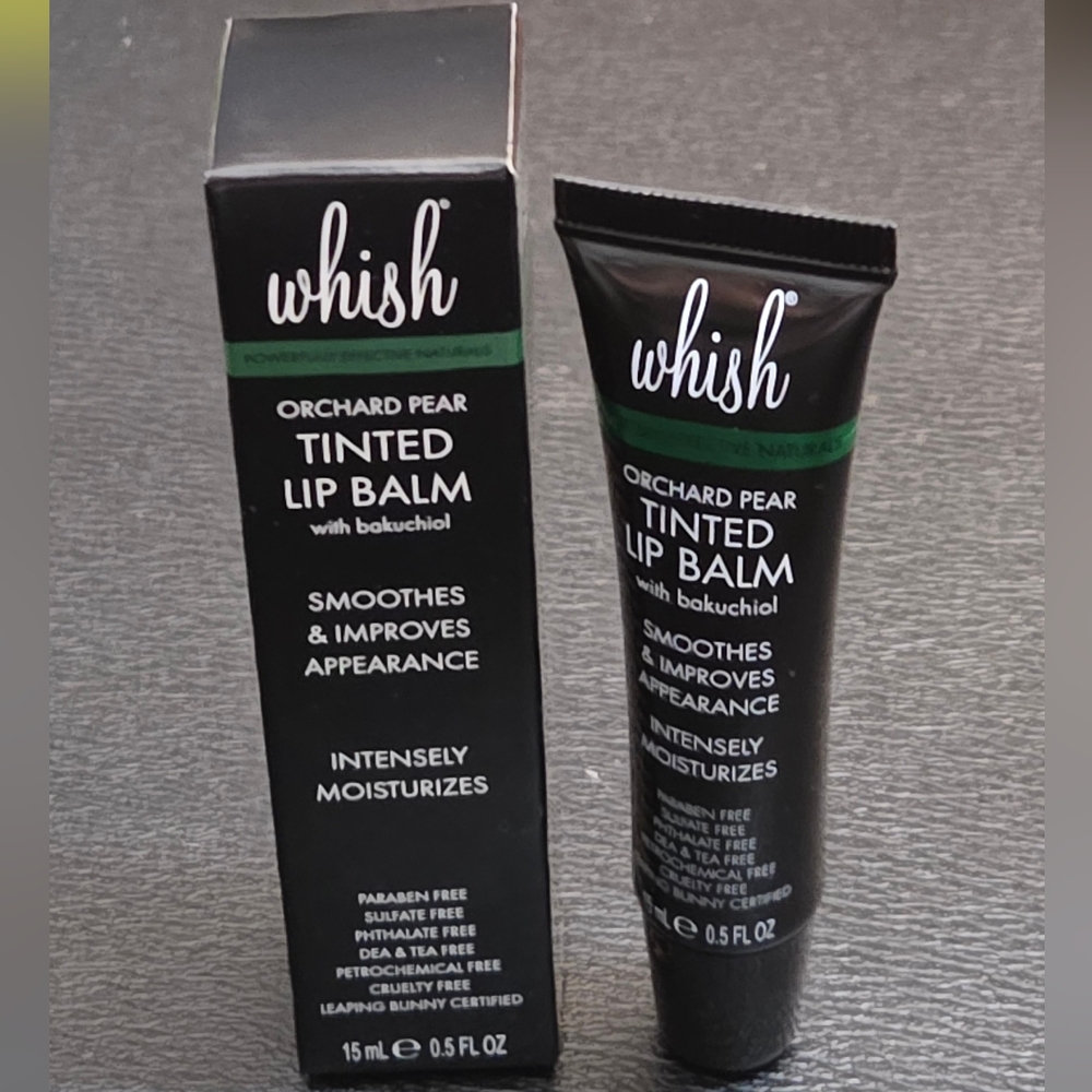 Whish Tinted Lip Balm with Bakuchiol in Orchard Pear